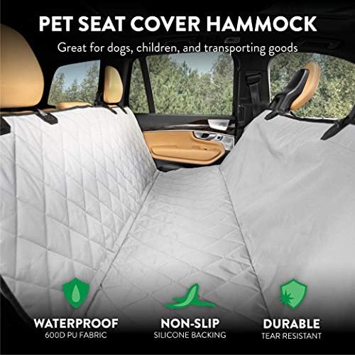 Plush Paws Premium Rear Seat Protector - X-Large Grey, Hammock