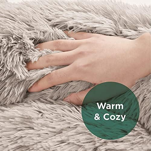 Friends Forever Serena Calming Donut Dog Bed, Grey