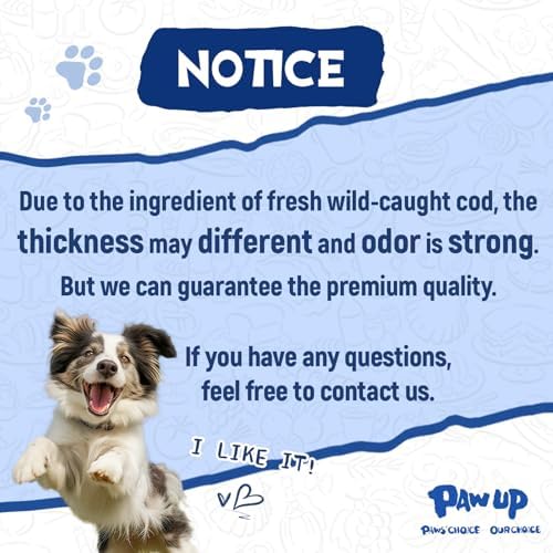 PAWUP Cod Skin Rolls Dog Treats Natural High Omega 3 Dog Snacks, Single Ingredient Cod Skin Chews for Small Dogs w/Taurine, 8 oz (30-35 Count) (Pack of 3)