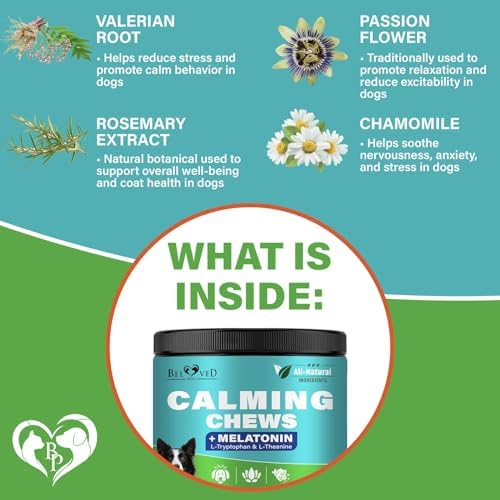 Beloved Pets Calming Chews for Dogs & Puppy, Melatonin