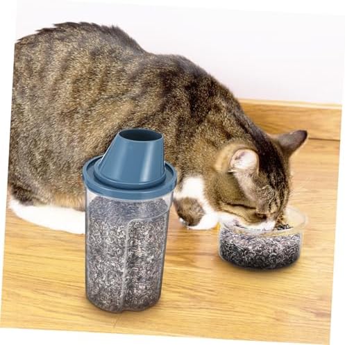 Pet Food Storage Container Airtight 2 Pack 1000ml PP Blue Handle Groove