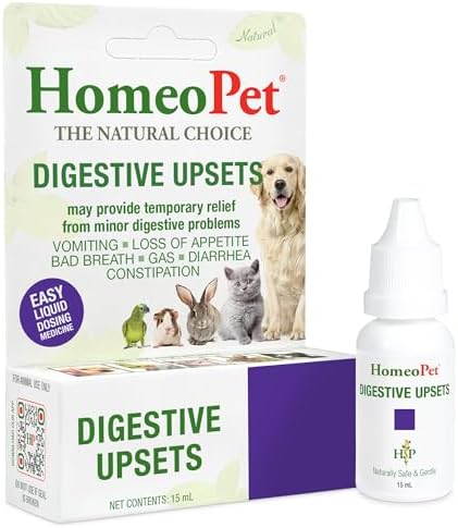 HomeoPet Digestive Upsets, Supplement for Dogs and Cats, 15 Milliliters