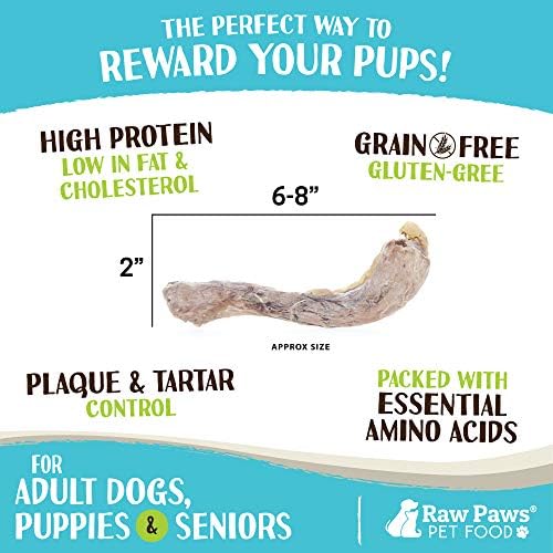 Raw Paws Freeze Dried Duck Necks for Dogs, 5-oz - Single Ingredient