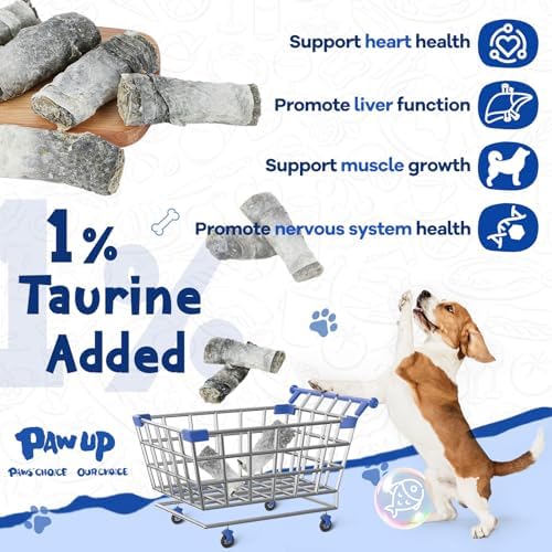 PAWUP Cod Skin Dog Treats - Natural Fish Roll Snacks w/Taurine, Single Ingredient Chews, Rich in Omega 3, 16.2 oz