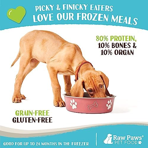 Raw Paws Frozen Raw Chicken Recipe Dog & Cat Food, 1-lb Rolls (20 Pack)