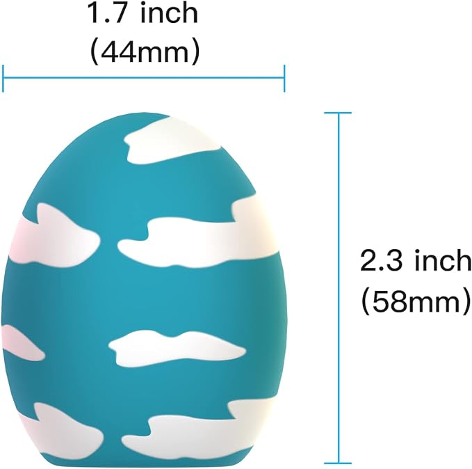 SCHITEC Squeaky Dog Toys, 3 Pack Soft Latex Balls for Puppies Small Dogs | Squeak Puppy Toy, Bouncing Rubber Egg Shaped Ball, Built-in Squeaker, 2.3” Small Size, Interactive Fetch