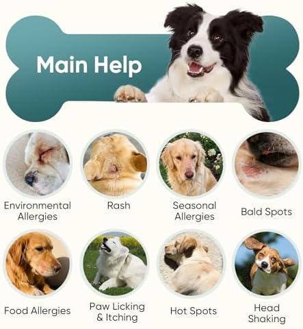 Dog Allergy Chews 200ct - Dog Allergy Itching Skin Paws Immune Relief Bites