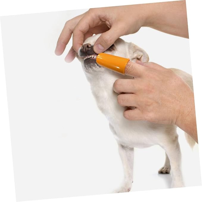 Luxshiny Professional Pet Toothbrush with Ergonomic Handle and Soft Bristles Convenient Finger Toothbrush for Dogs and Cats Portable Teeth Cleaning Tool Suitable for Multiple Pets