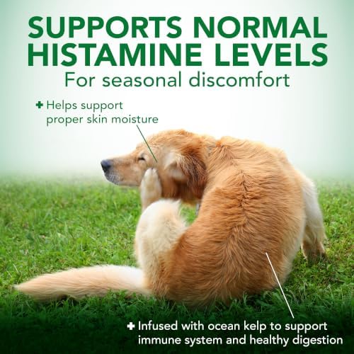Vet's Best Seasonal Allergy Chewable Tablets for Dogs, Soothes Dog, 60ct