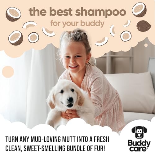2in1 Dog Shampoo & Conditioner by Buddycare | Coconut Scented | with Aloe Vera and Pro Vitamin B5 (50.72oz)