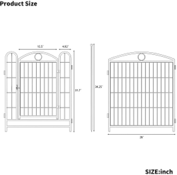 Dog Playpen 32 inch 8 Panels Metal Exercise Pen | With Door,Heavy-Duty Rustproof Foldable Dog Pen, Easy DIY Shapes, Indoor/Outdoor, for Small/Medium