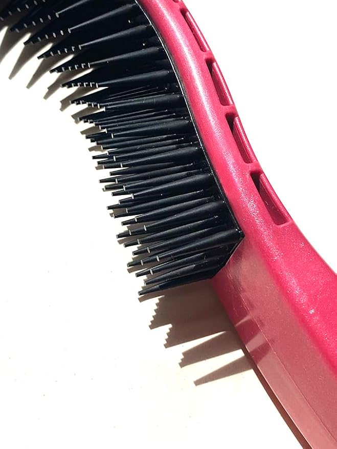 Cat Brush, Pink. Designed for Comfort, Created for Cats and Dogs. Ergonomic shape promotes stress free grooming. Great for long to short haired cats. Made in the USA