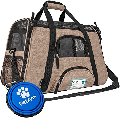 PetAmi Airline Approved Pet Carrier, Cats & Small Dogs, Small, Heather Taupe