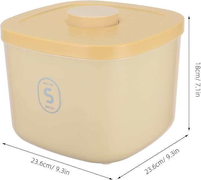LALAFINA Vacuum Sealed Small Pet Food Storage Container, Small, Yellow