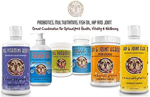 Pure Omega 3 Wild Fish Oil for Dogs with Vitamin E - Highest EPA & DHA Softgels Available (1000mg) 180ct