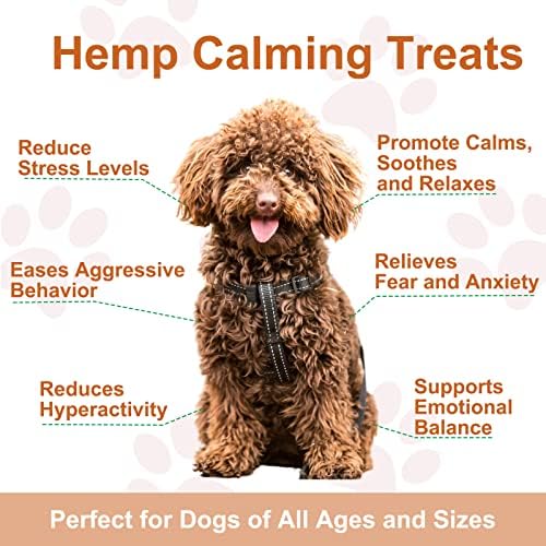 Hemp Calming Chews for Dogs Help with Dog Anxiety Relief, Beef, 120-Pack, 120 Count