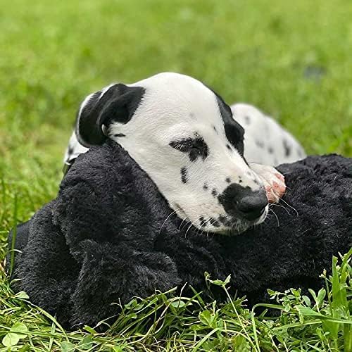 Snuggle Puppy Heartbeat Dog Toy for Puppies, Real-Feel Heartbeat, Calming Sleep Aid and Crate Training Comfort Toy with Heat Pack, Black Plush Design | Calming heartbeat toy, crate training comfort, heat pack, new puppy essentials, first nights, sleep,...