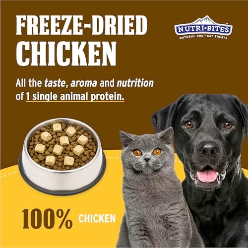 Nutri Bites Freeze Dried Chicken Dog & Cat Treats, Single Ingredient