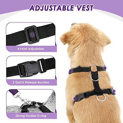 Lukovee Dog Car Harness Seat Belt, 2-in-1 Buckle