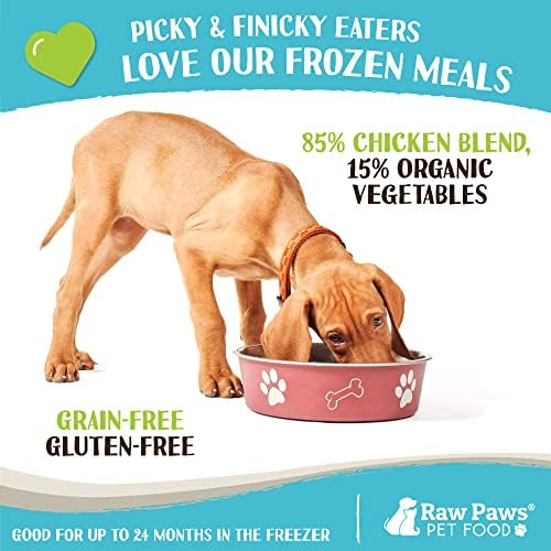 Raw Paws Raw Chicken & Vegetable Recipe Dog & Cat Food, 1-lb Roll (20 Pack)