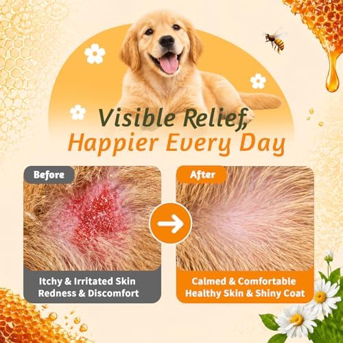 Manuka Honey for Dogs - Allergy & Itch Support, Skin & Coat Comfort, 150 Ct