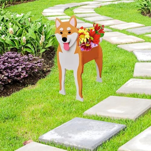 Shiba Inu Dog Planter Pots, Animal Shaped Flower Pot