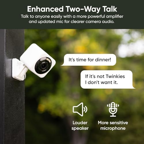 WYZE Cam v4 (Latest Model), 2.5K AI Security Camera, Indoor/Outdoor Cameras for Home Security, Baby Monitor & Pet Camera, Color Night Vision, No Subscription Required (2 Pack)