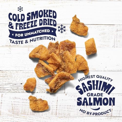 Finfare Freeze Dried Salmon Treats for Dogs, 4oz Nuggets