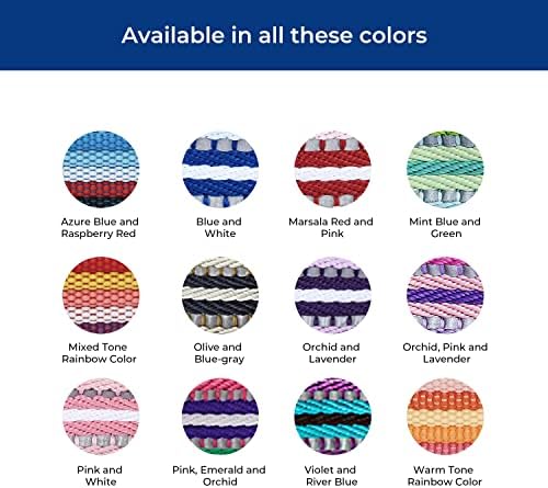 Blueberry Pet 3M Reflective Dog Collars | Adjustable Dog Collar w/Multi-Colored Stripe - Mixed Tone Rainbow Color | Nylon Pet Collars for Dogs & Refflective Dog Collar for X-Large Dogs