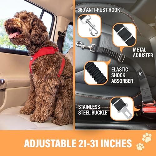 Active Pets Dog Seatbelt - Adjustable Safety Harness