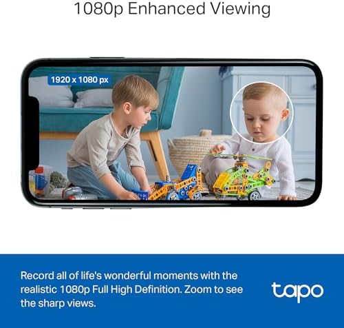 Tapo 1080P Indoor Security Camera, Baby Monitor, Dog Camera, C100(4-Pack)