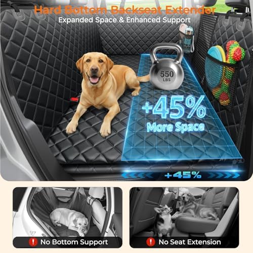URPOWER Dog Back Seat Extender - Full-Size Crew Cab Trucks, Hard Bottom
