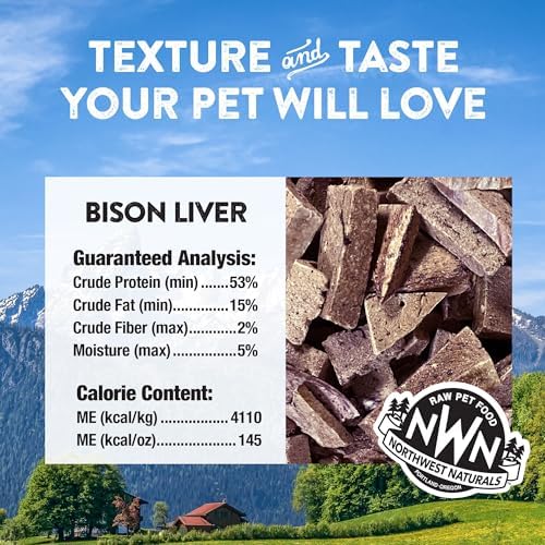 Northwest Naturals Raw Rewards Freeze-Dried Bison Liver Treats - 3oz