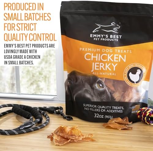 Chicken Jerky Dog Treats – Single-Ingredient 100% Real USA Chicken, 32 oz