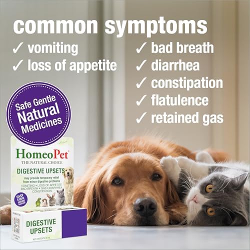HomeoPet Digestive Upsets, Supplement for Dogs and Cats, 15 Milliliters