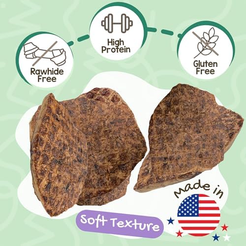 Nature Gnaws USA Beef Lung Filets for Dogs (8oz) - Single Ingredient Natural Dog Chew Treats – Made in USA - Rawhide Free