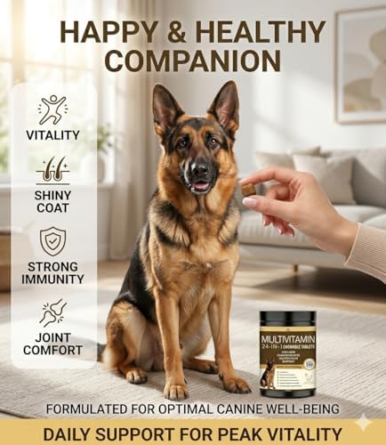 All-in-One Dog Multivitamin Chews 200Ct – with Salmon Oil, Turmeric & Probiotics for Joint, Immune & Skin Support, Vet-Approved Natural Chicken Flavor Soft Chews for All Breeds & Ages