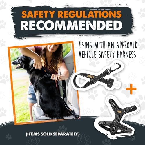 Mighty Paw Dog Seat Belt for Car, Heavy-Duty Aviation Aluminum Carabiner