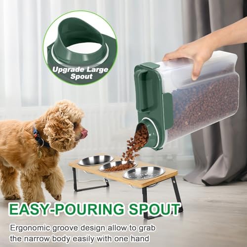 TBMax Cat Dog Food Storage Container 5 to 7 lbs, 7 lbs, Green