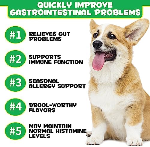 Probiotics Chews for Dogs - Pre & Probiotic Digestive Treats for Dog, Support Gut Health, Seasonal Allergies, Itchy Skin, Dog Supplement Soft Chews for Pet Immune System for Dogs - 120pc/Duck Flavor