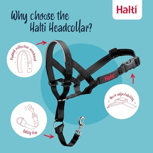 Halti Headcollar | Size 0, Black | Training Collar for Small Dogs