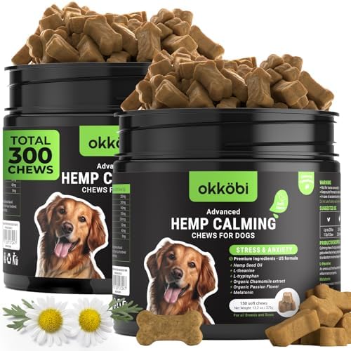 Hemp Calming Chews for Dogs 150 pcs, Melatonin, 150-Pack