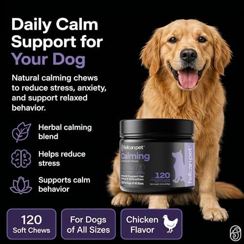 Calming Chews for Dogs, L-Theanine, Chamomile