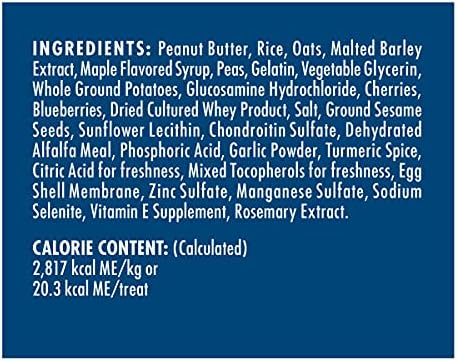 Zuke's Hip Action Dog Treats Peanut Butter and Oats Recipe, 6 Ounces (3 Pack)