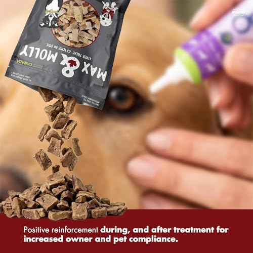 Max & Molly Freeze-Dried Beef Liver Dog Treats – 100% Natural Single Ingredient Training Treats for Dogs & Puppies, No Additives – 500 g (17.64 oz)