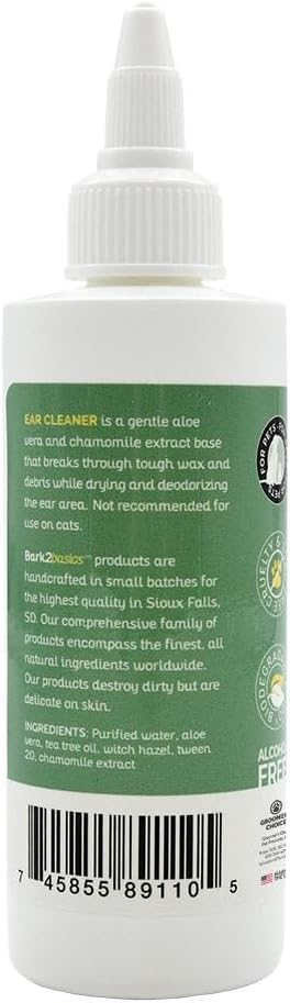 Bark2Basics Ear Cleaner for Dogs, 4 oz