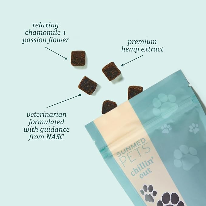 Hemp Calming Chews for Dogs By Sunmed, 40-Pack, Small