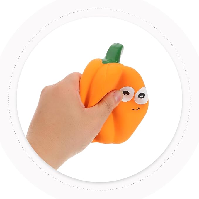 Balacoo 2 Pcs Squeaky Latex Pumpkin Dog Toys, Chew-Redirecting for Chewing | Destructive Chewing, Daily pet care