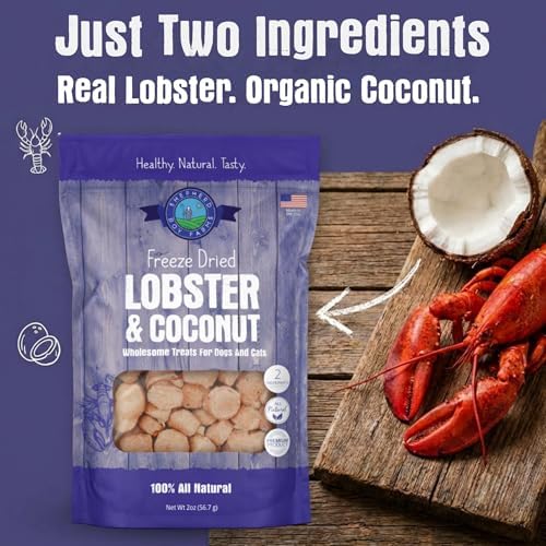 Shepherd Boy Farms Freeze Dried Lobster & Coconut Dog and Cat Treats, 5oz