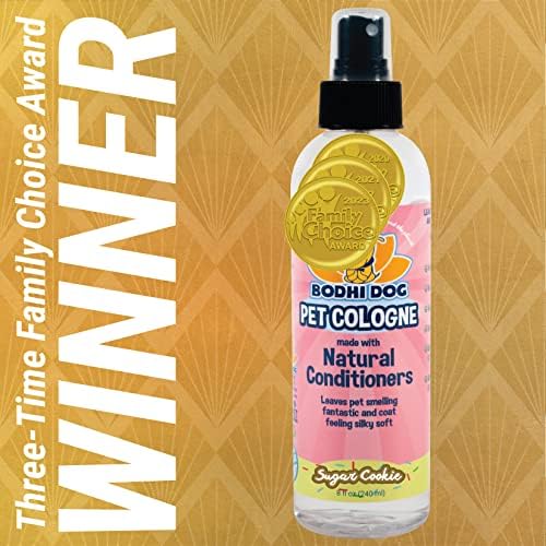 Bodhi Dog Premium Dog Cologne - Deodorizing Dog Perfume & Conditioner for Dogs & Cats - Natural Long Lasting Spray - Keeps Pets Fresh All Day - Gentle, Safe Formula, Made in USA (Sugar Cookie 8 Fl Oz)